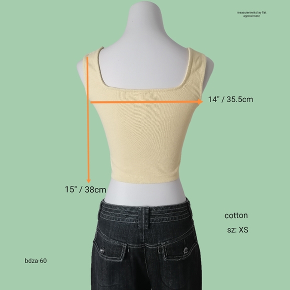 🙂 vintage cream tank top by H&M - Picture 2 of 6